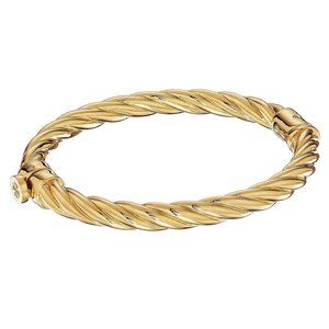 NEW Tory Burch Twisted Rope Hinge Bracelet In Gold